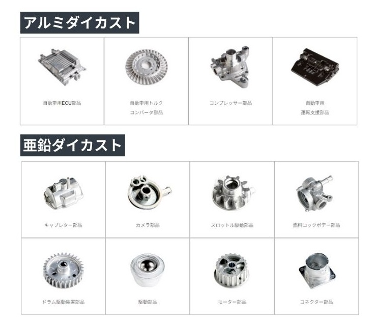 ダイカストの製品